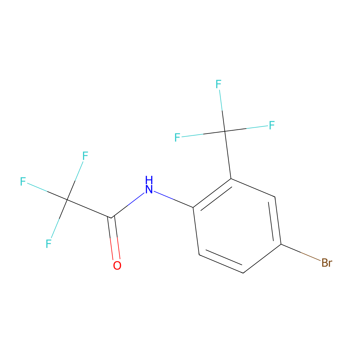 N-[4-bromo-2-(trifluoromethyl)phenyl]-2,2,2-trifluoroacetamide molecular structure, CAS 218288-13-2