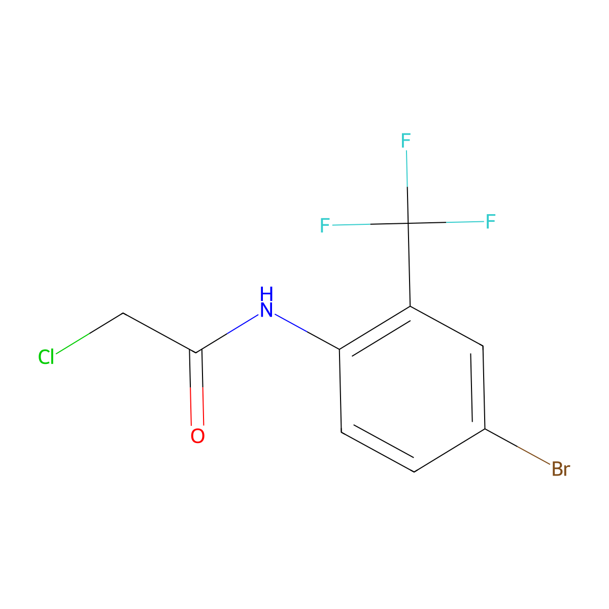 N-[4-bromo-2-(trifluoromethyl)phenyl]-2-chloroacetamide molecular structure, CAS 218288-14-3