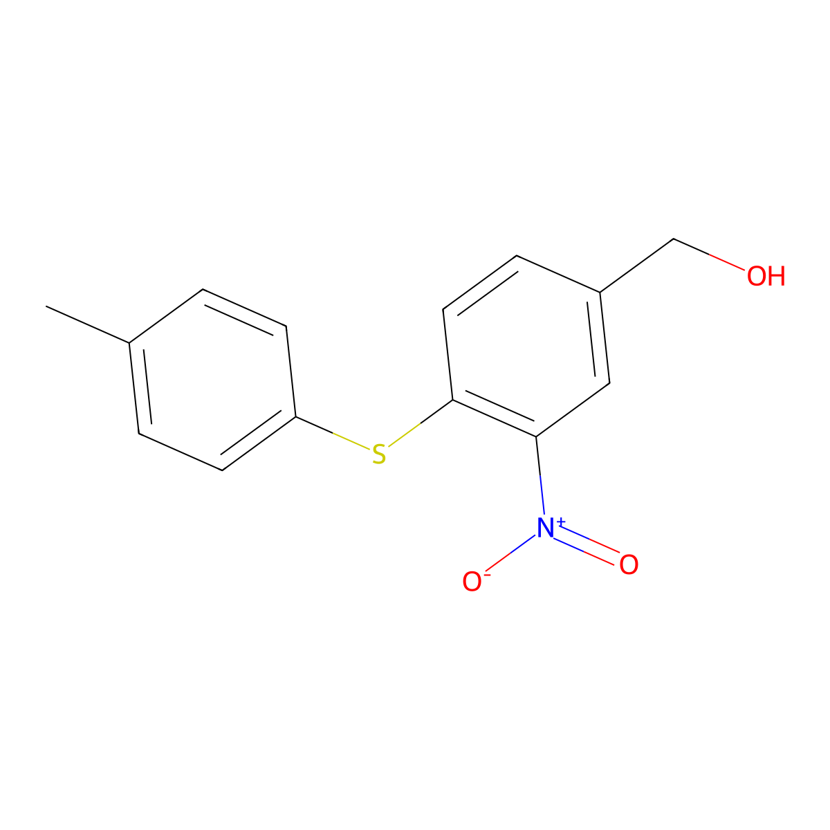 {4-[(4-Methylphenyl)sulfanyl]-3-nitrophenyl}methanol molecular structure, CAS 218288-31-4