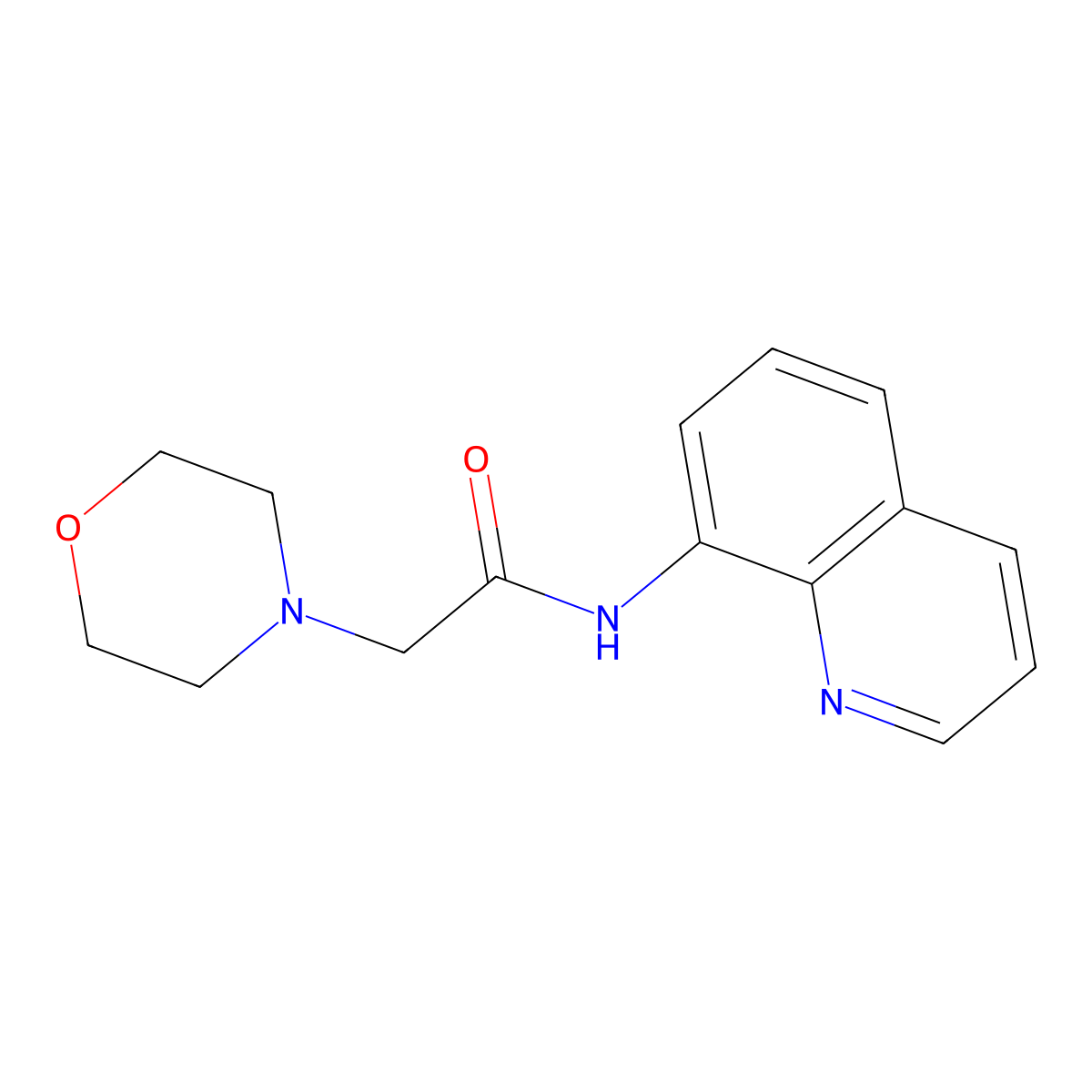 N-8-Quinolinyl-4-morpholineacetamide molecular structure, CAS 218288-33-6