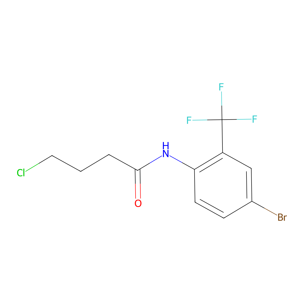N1-[4-bromo-2-(trifluoromethyl)phenyl]-4-chlorobutanamide molecular structure, CAS 218288-36-9