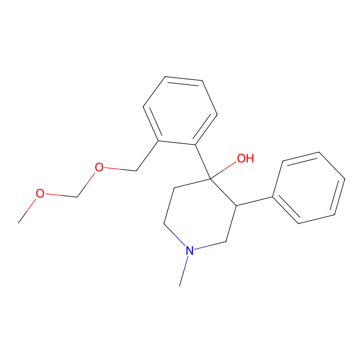 4-(2-((Methoxymethoxy)methyl)phenyl)-1-methyl-3-phenylpiperidin-4-ol molecular structure, CAS 218288-37-0