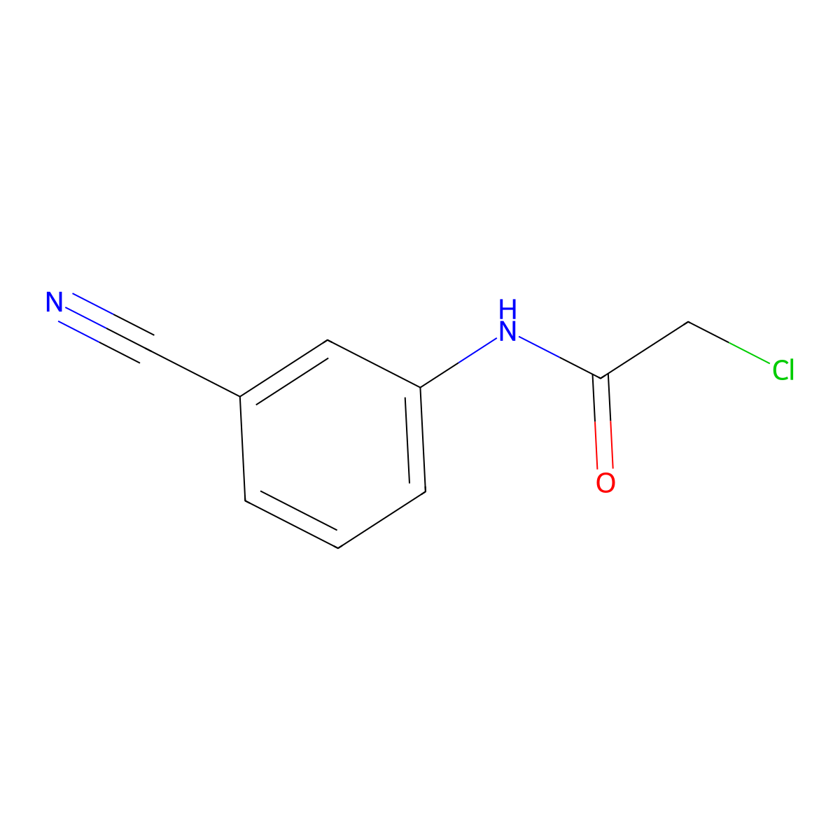 2-chloro-N-(3-cyanophenyl)acetamide molecular structure, CAS 218288-43-8