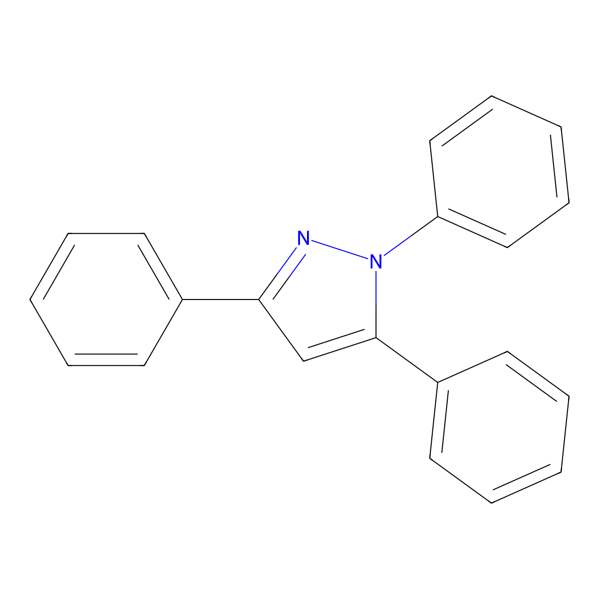 1,3,5-Triphenylpyrazole molecular structure, CAS 2183-27-9