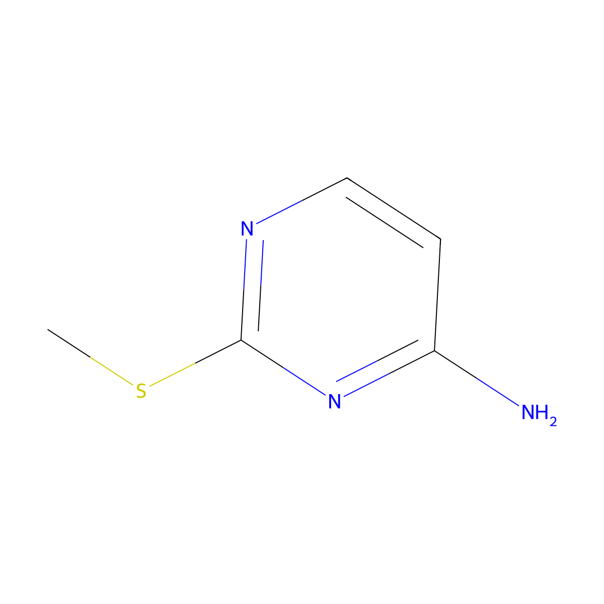 2-(Methylthio)pyrimidin-4-amine molecular structure, CAS 2183-66-6