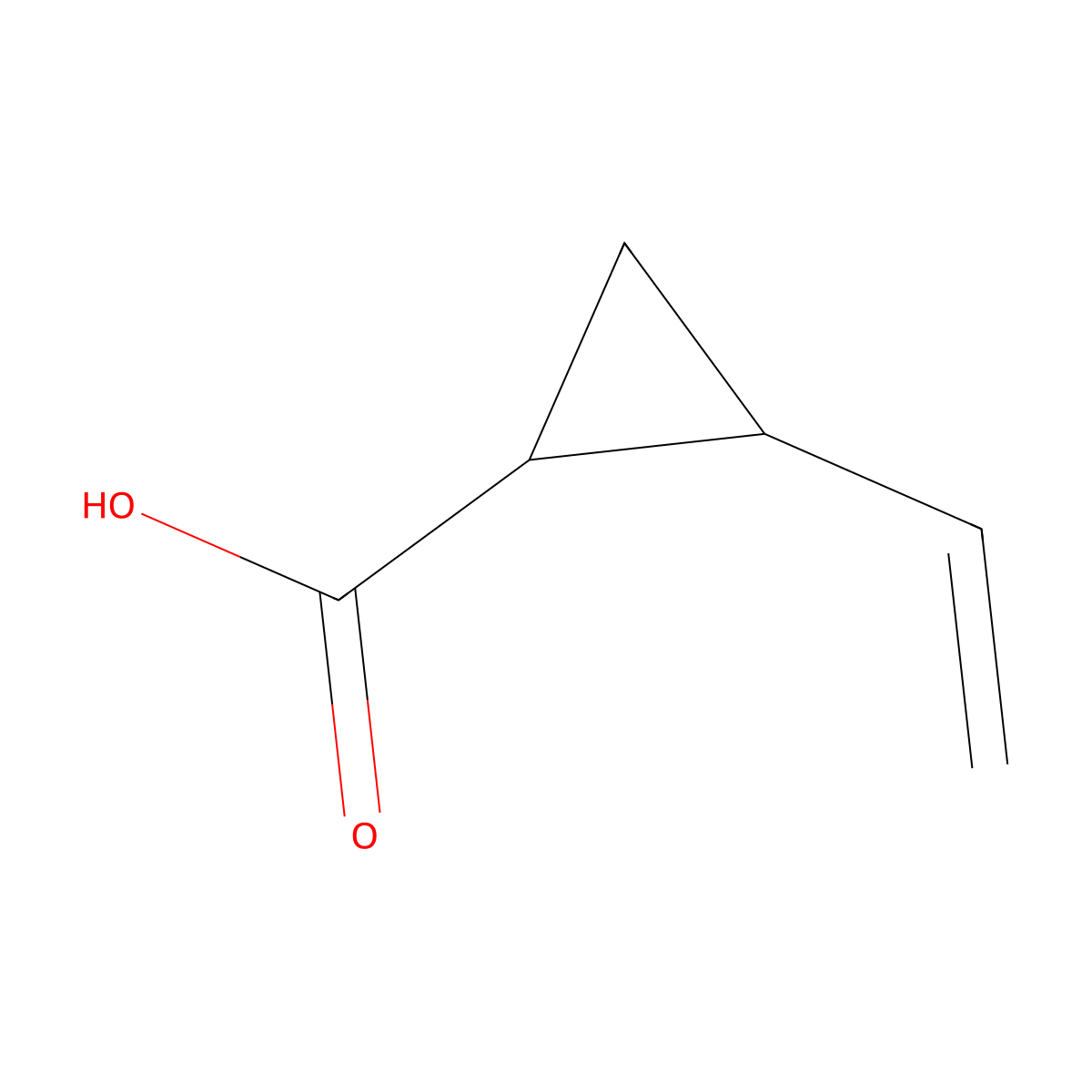 rac-(1R,2S)-2-ethenylcyclopropane-1-carboxylic acid molecular structure, CAS 2183-88-2