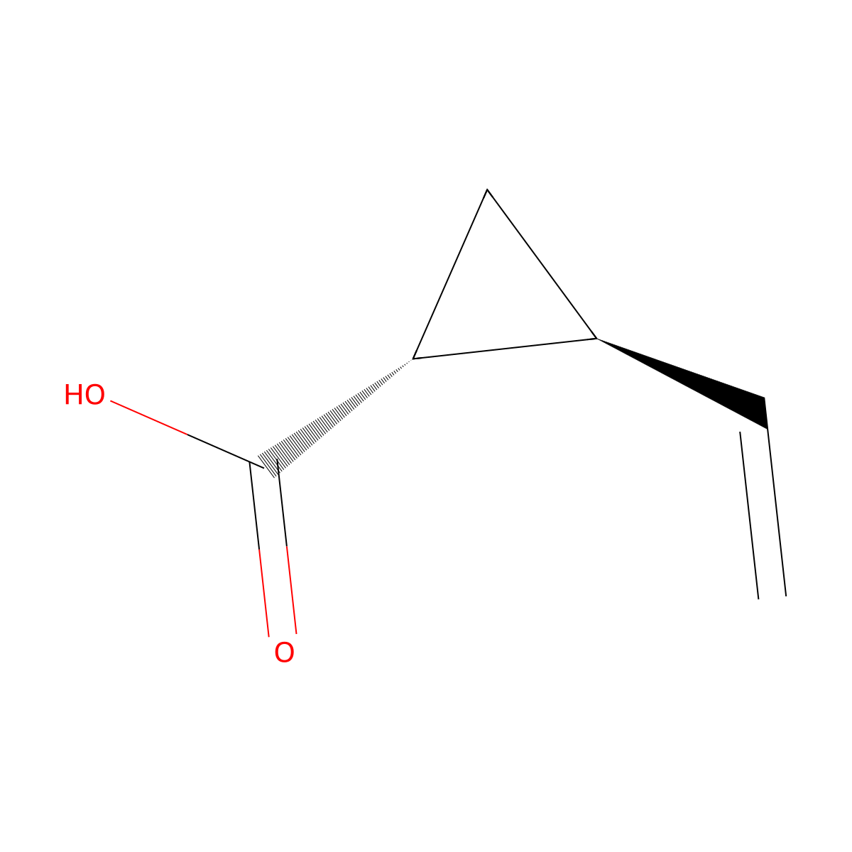 rac-(1R,2S)-2-ethenylcyclopropane-1-carboxylic acid molecular structure, CAS 2183-88-2