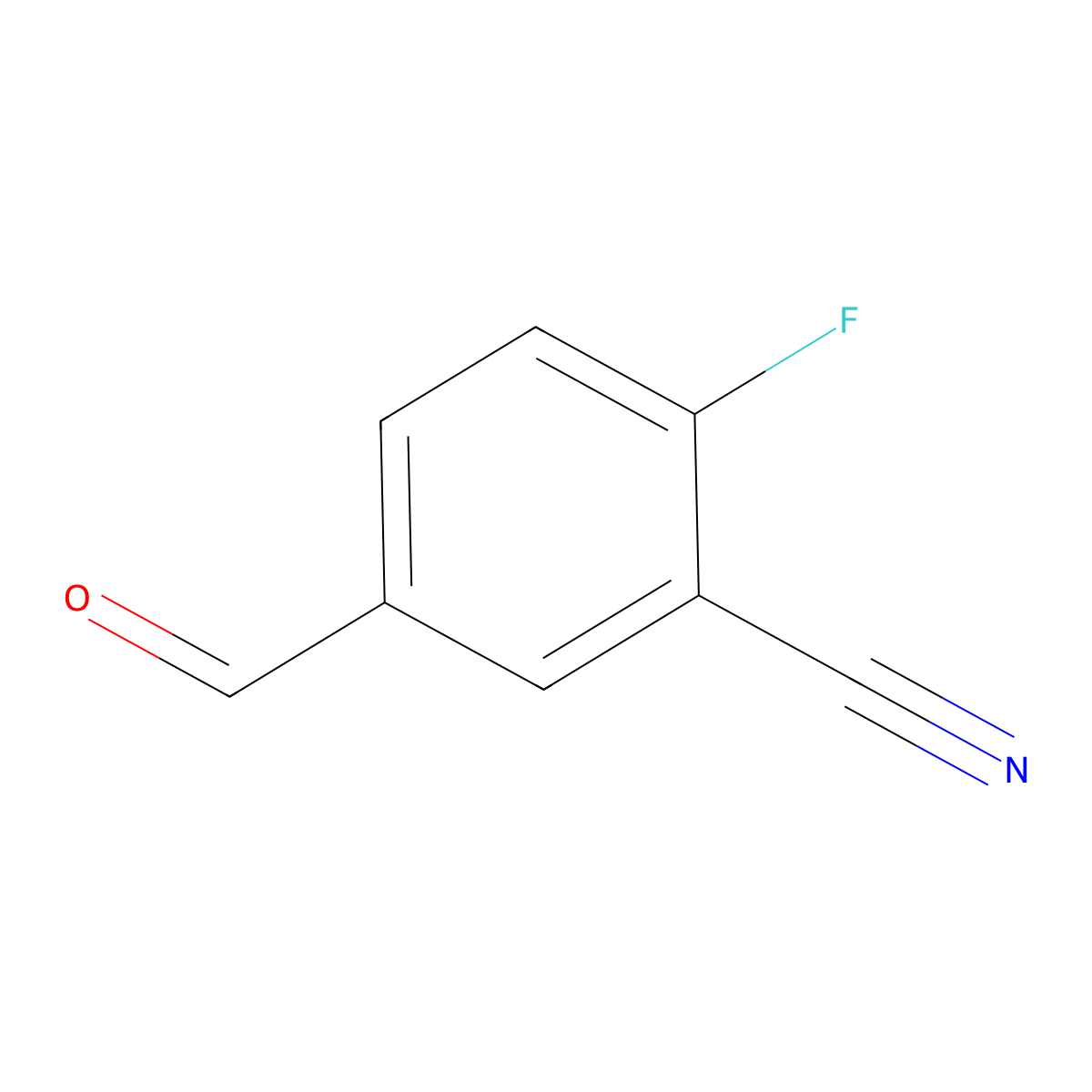2-Fluoro-5-formylbenzonitrile molecular structure, CAS 218301-22-5