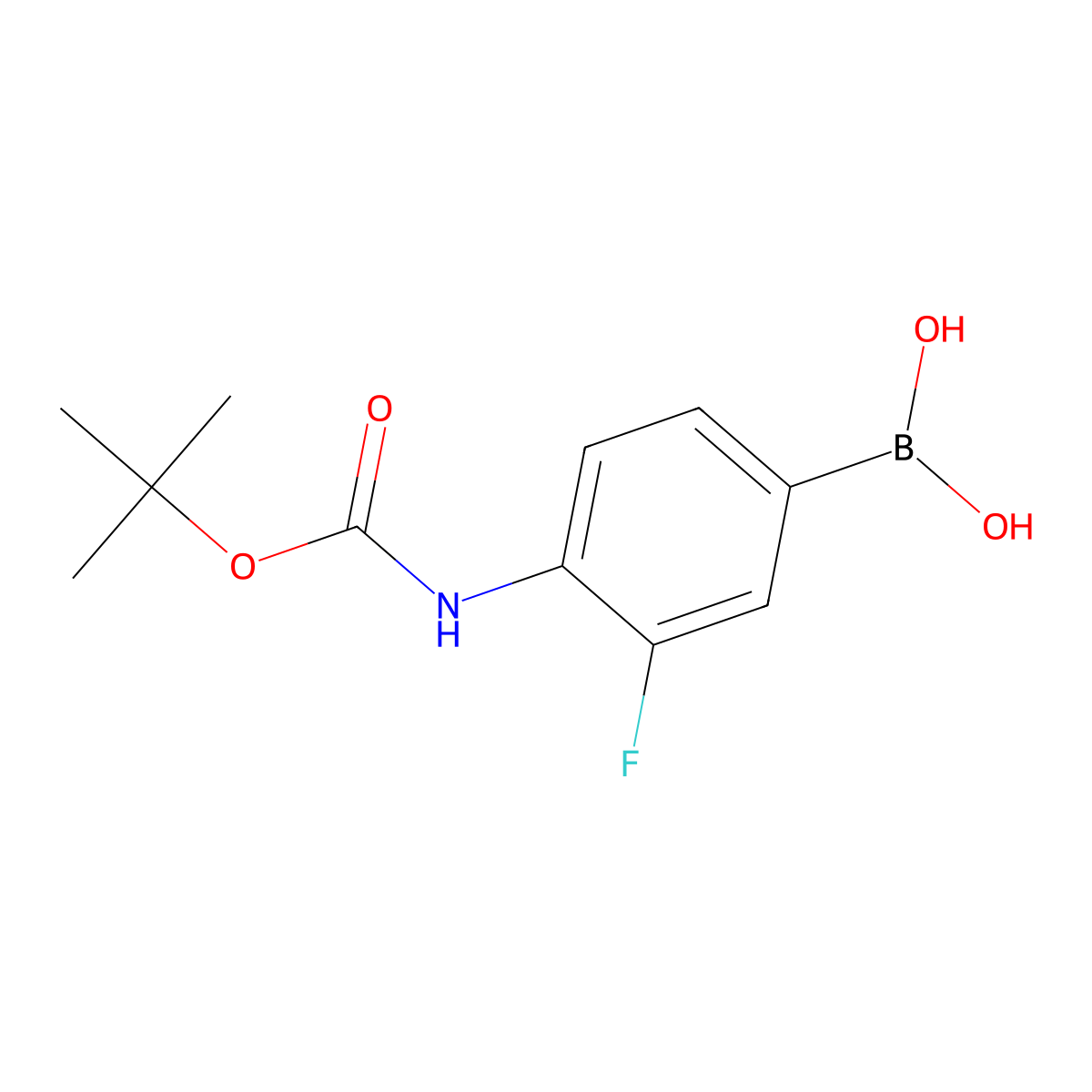 4-N-Boc-Amino-3-fluorophenylboronic acid molecular structure, CAS 218301-87-2