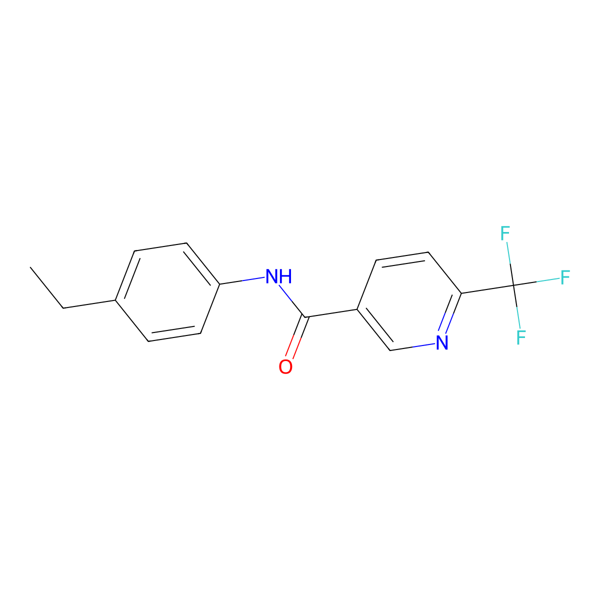 N-(4-Ethylphenyl)-6-(trifluoromethyl)-3-pyridinecarboxamide molecular structure, CAS 2183029-65-2