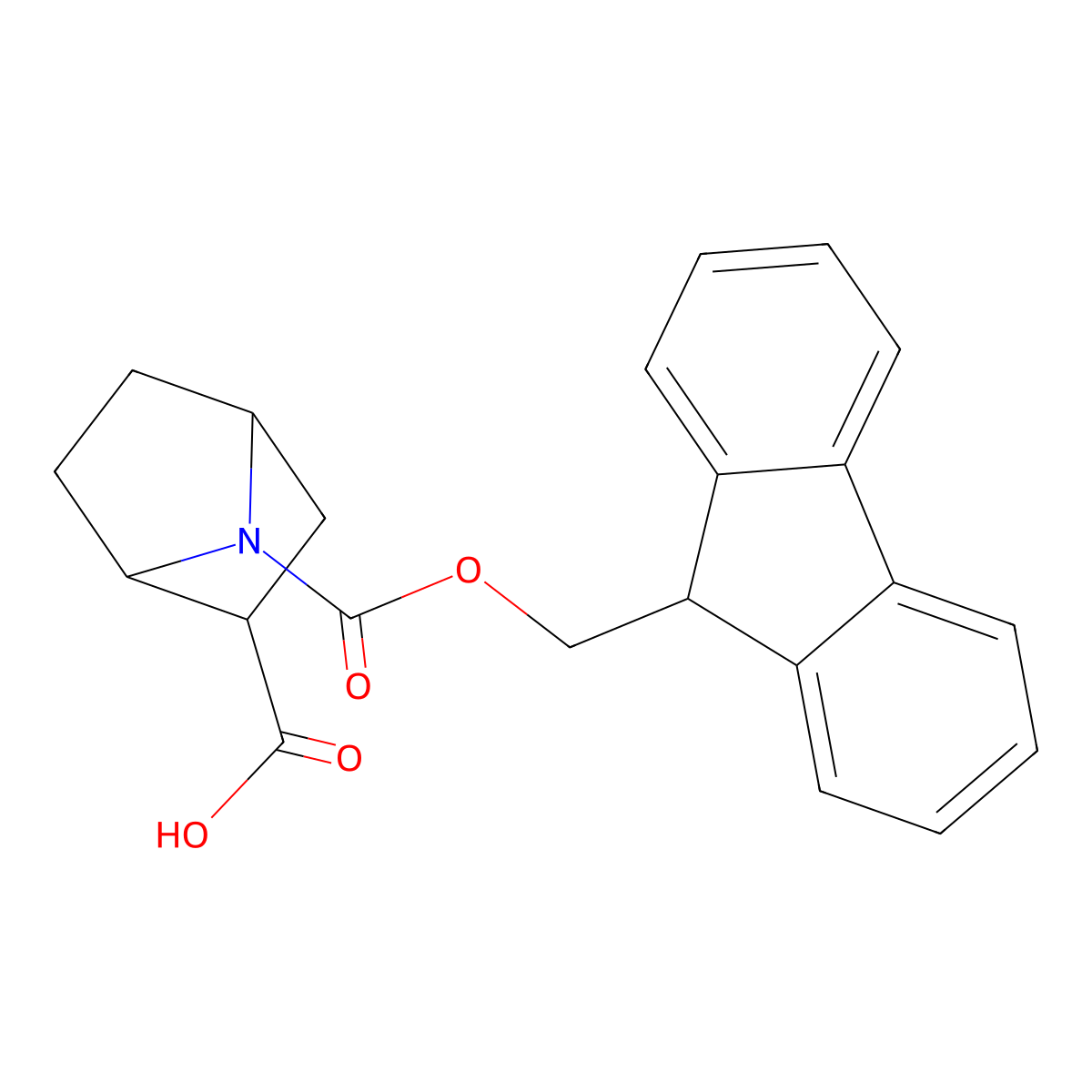 rac-(1R,2S,4S)-7-{[(9H-fluoren-9-yl)methoxy]carbonyl}-7-azabicyclo[2.2.1]heptane-2-carboxylic acid molecular structure, CAS 218303-65-2