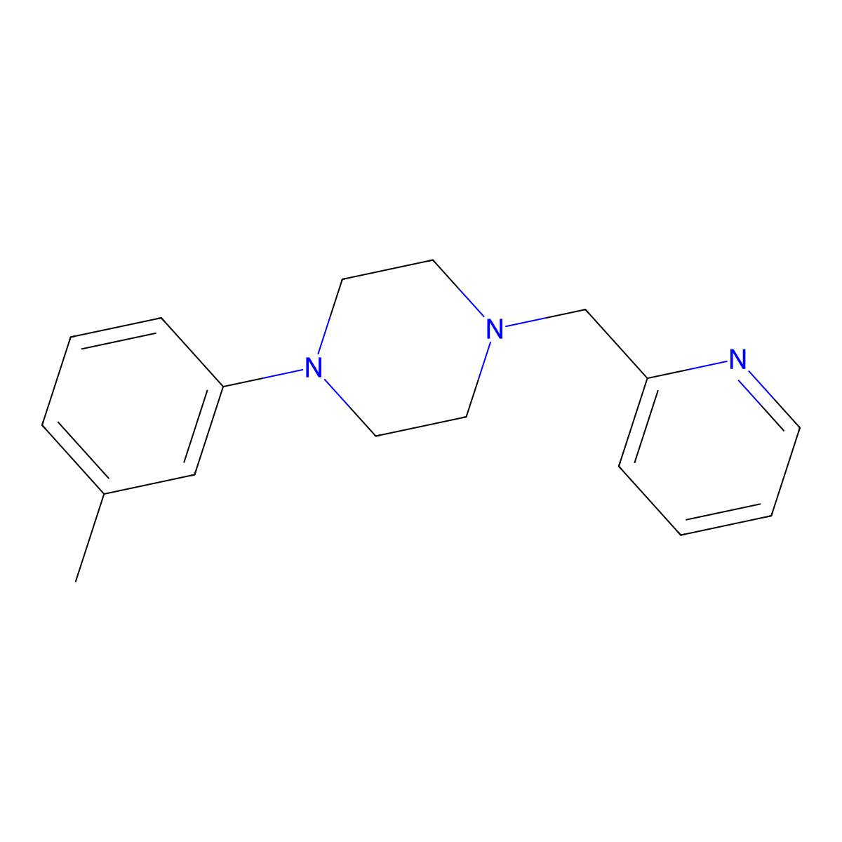 1-(3-Methylphenyl)-4-[(pyridin-2-yl)methyl]piperazine molecular structure, CAS 2183065-97-4