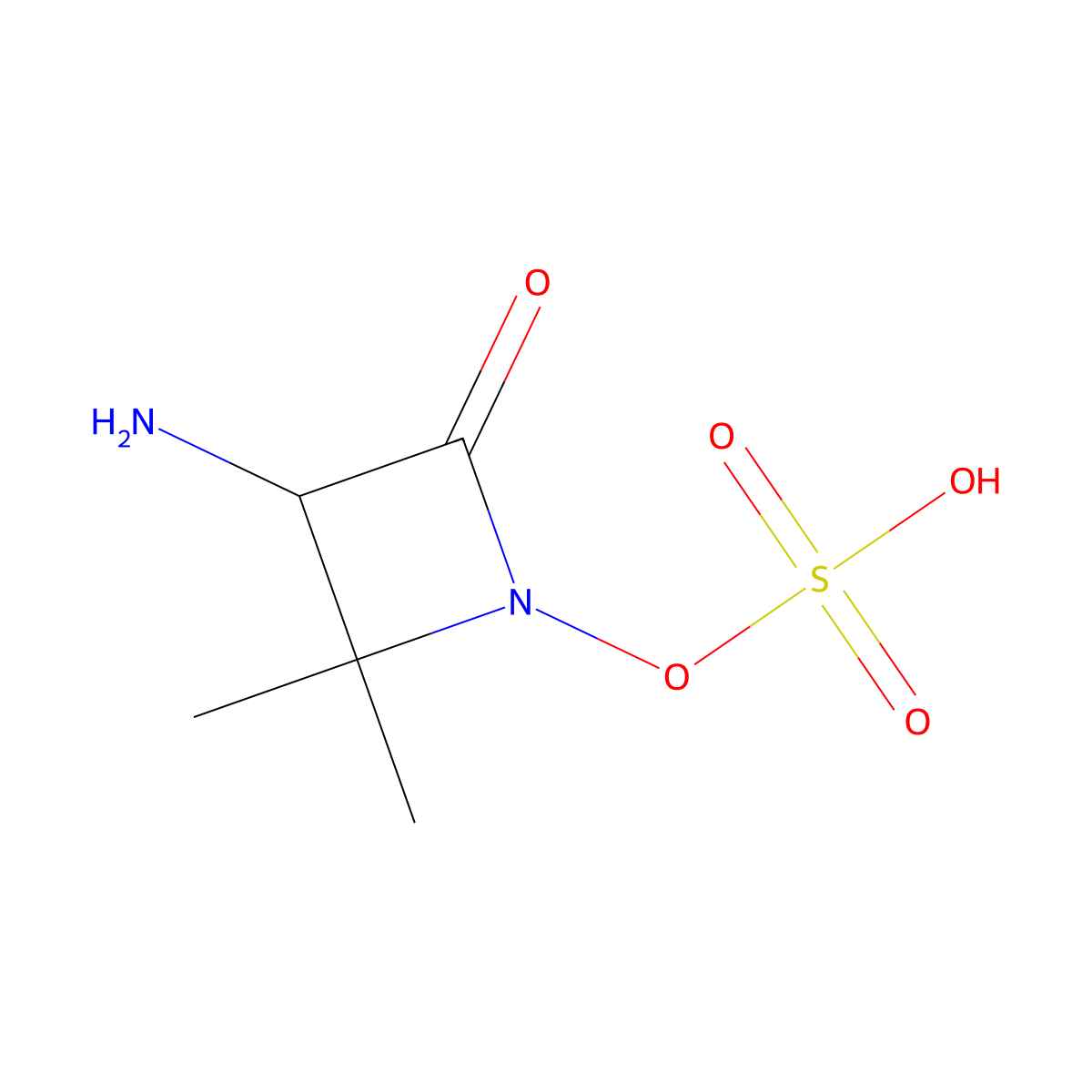 (R)-3-Amino-2,2-dimethyl-4-oxoazetidin-1-yl hydrogen sulfate molecular structure, CAS 2183131-65-7