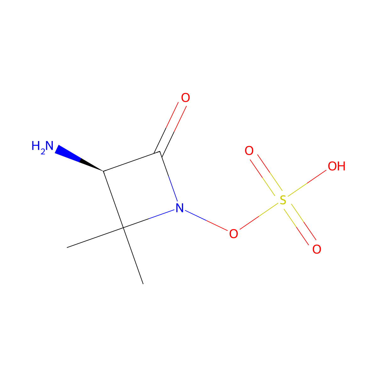 (R)-3-Amino-2,2-dimethyl-4-oxoazetidin-1-yl hydrogen sulfate molecular structure, CAS 2183131-65-7