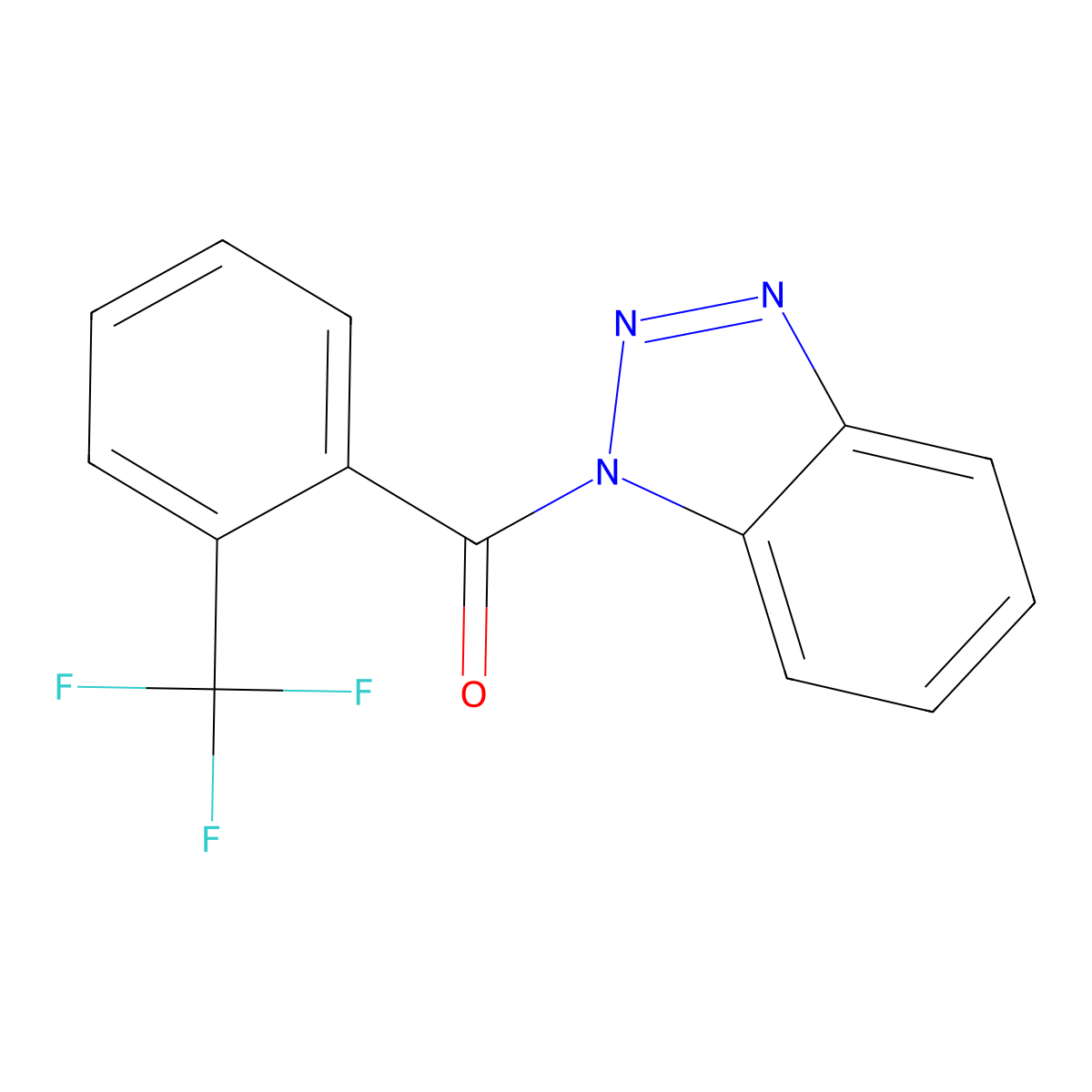 1-[2-(trifluoromethyl)benzoyl]-1H-1,2,3-benzotriazole molecular structure, CAS 2183285-04-1