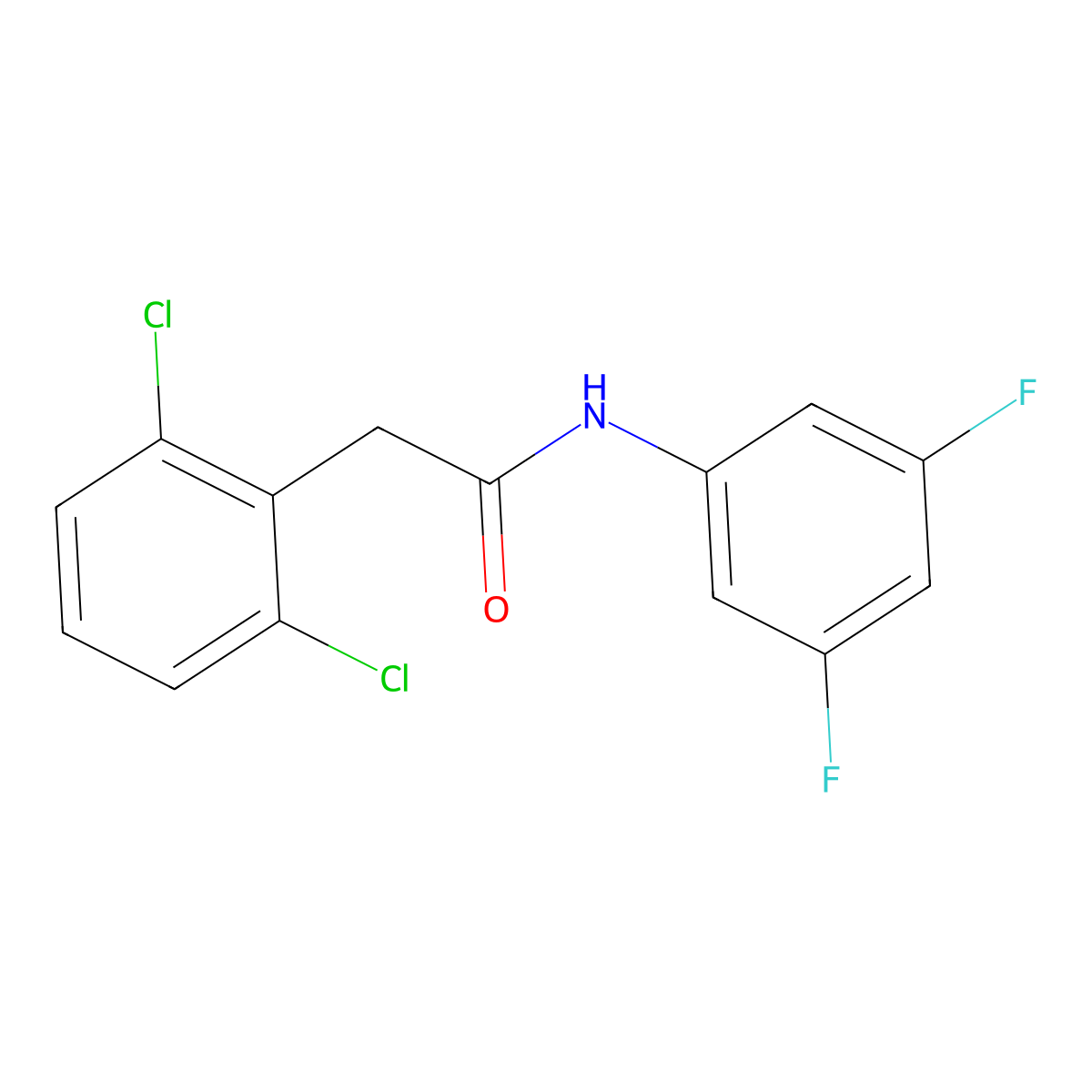 2,6-Dichloro-N-(3,5-difluorophenyl)benzeneacetamide molecular structure, CAS 2183325-45-1