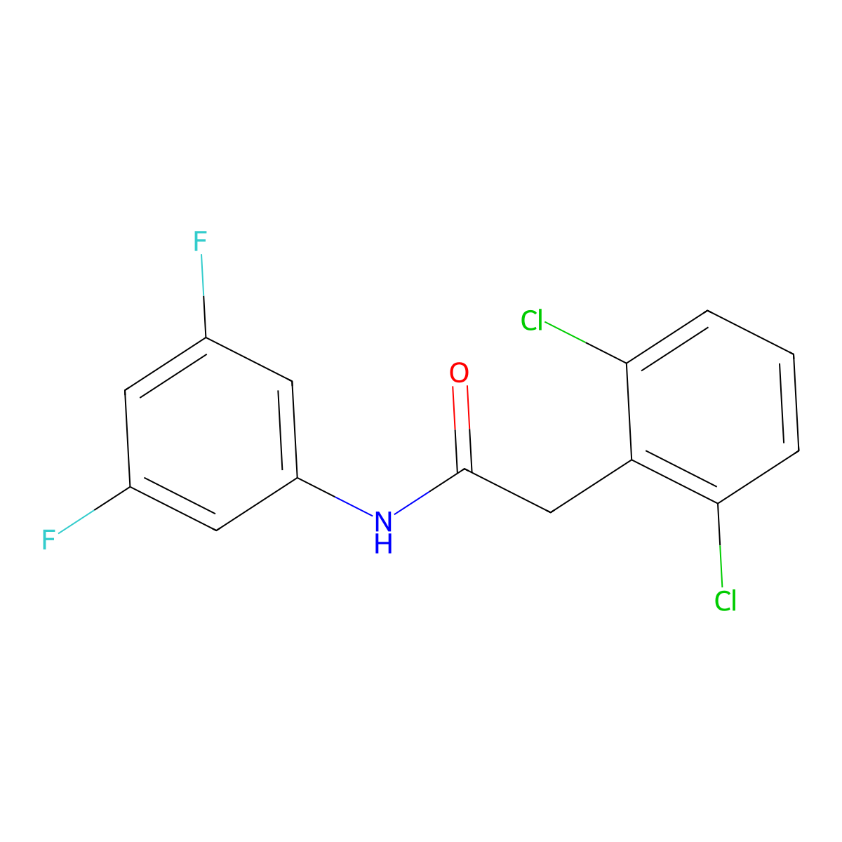 2,6-Dichloro-N-(3,5-difluorophenyl)benzeneacetamide molecular structure, CAS 2183325-45-1