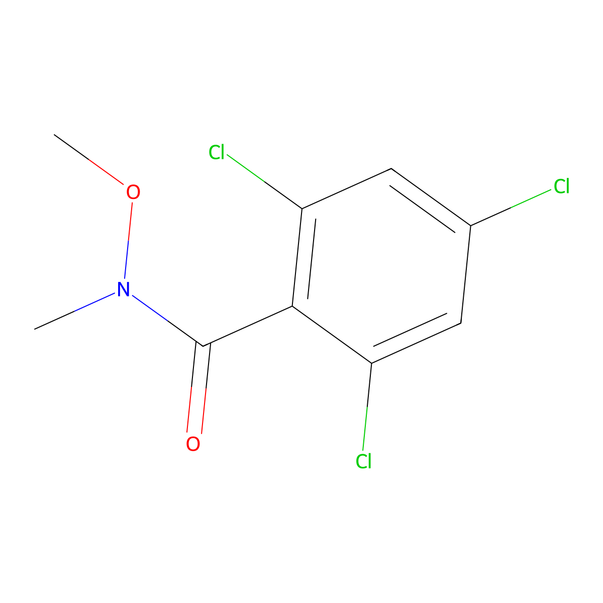 2,4,6-Trichloro-N-methoxy-N-methylbenzamide molecular structure, CAS 2183361-53-5