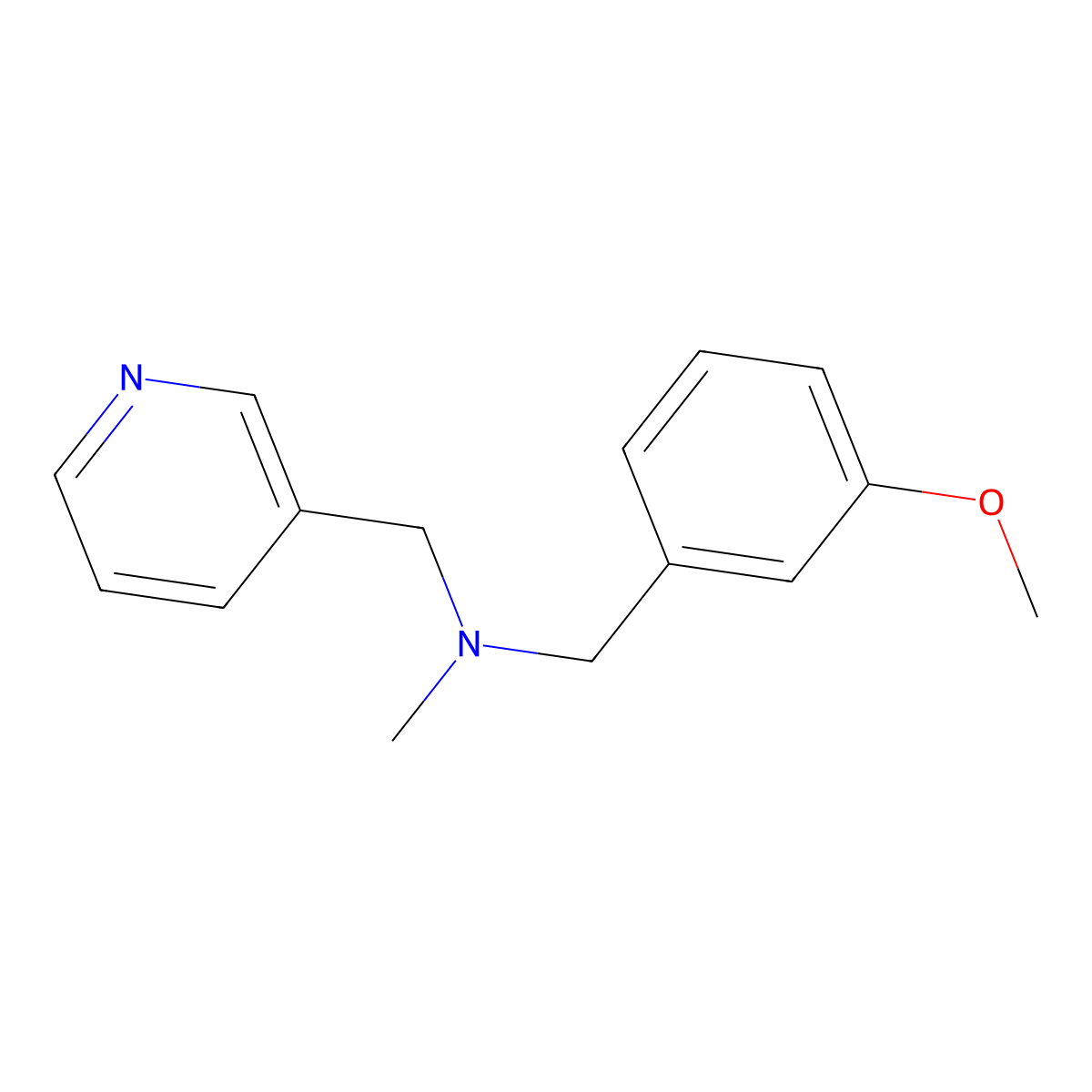 [(3-Methoxyphenyl)methyl](methyl)[(pyridin-3-yl)methyl]amine molecular structure, CAS 2183376-22-7