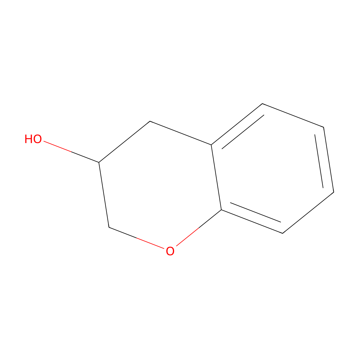 3,4-dihydro-2H-1-benzopyran-3-ol molecular structure, CAS 21834-60-6