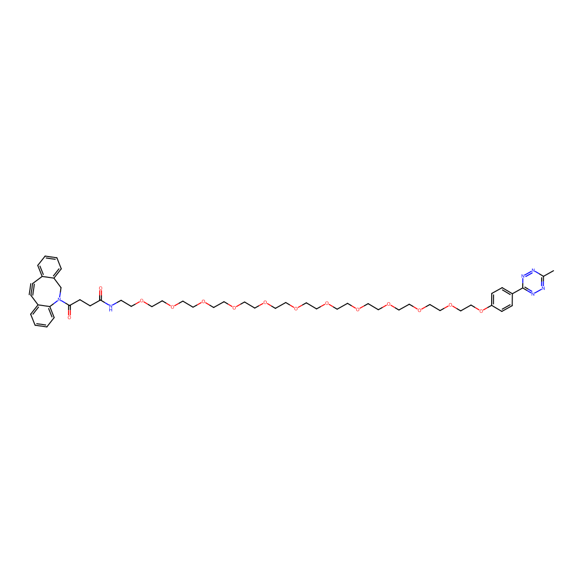 Methyltetrazine-PEG12-DBCO molecular structure, CAS 2183440-28-8