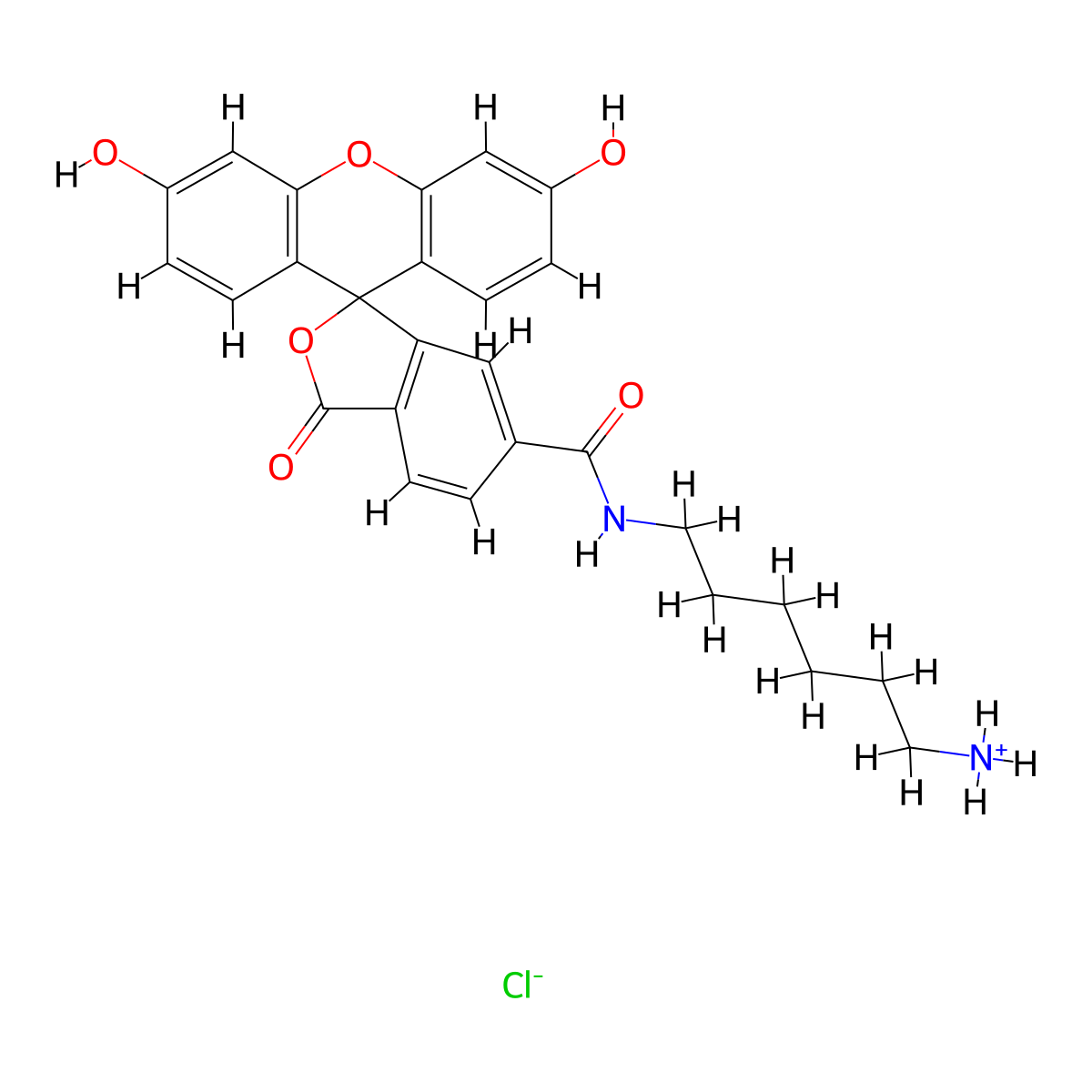 FAM amine, 6-isomer molecular structure, CAS 2183440-42-6