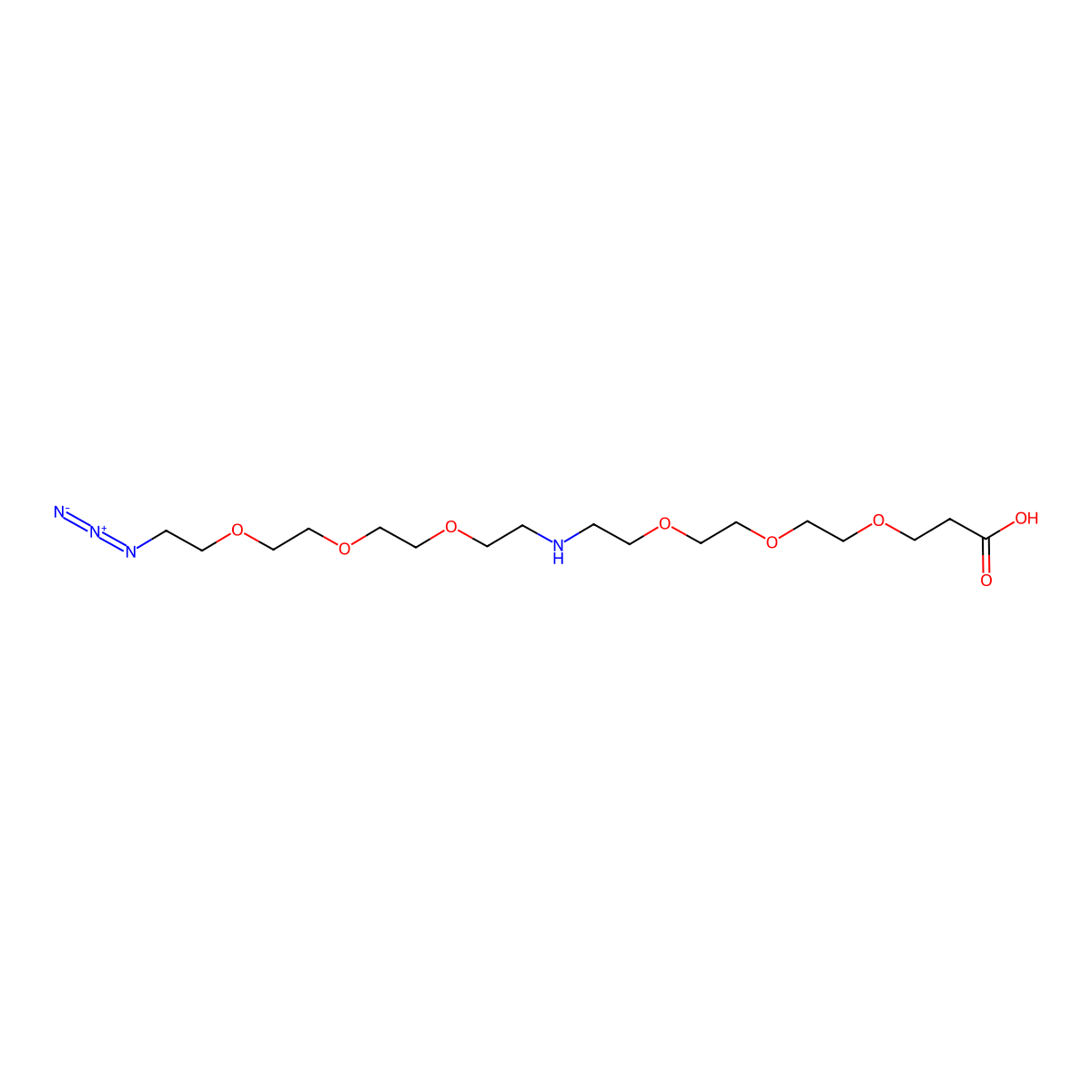 N-(Azido-PEG3)-NH-PEG3-acid molecular structure, CAS 2183440-72-2