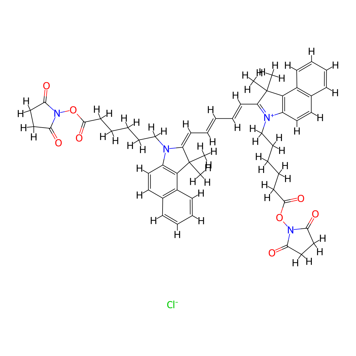 Cy5.5 bis-NHS ester molecular structure, CAS 2183440-77-7