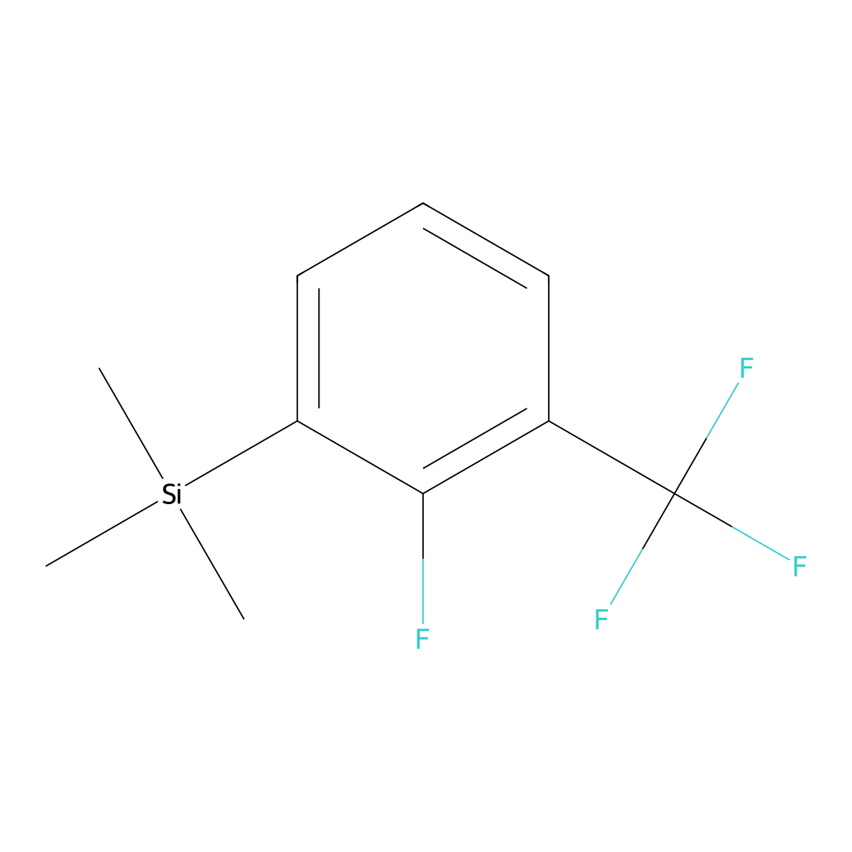 (2-Fluoro-3-(trifluoromethyl)phenyl)trimethylsilane molecular structure, CAS 2183444-72-4