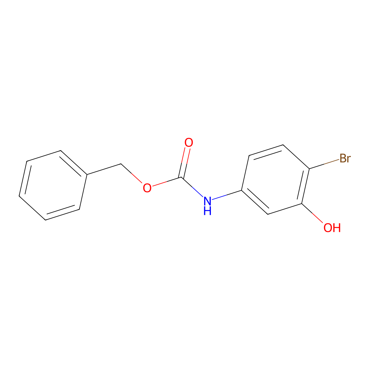 benzyl N-(4-bromo-3-hydroxyphenyl)carbamate molecular structure, CAS 2183464-42-6
