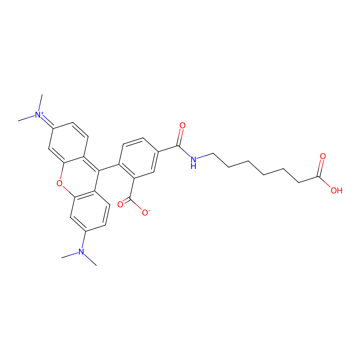TAMRA-C6-Acid molecular structure, CAS 2183473-11-0