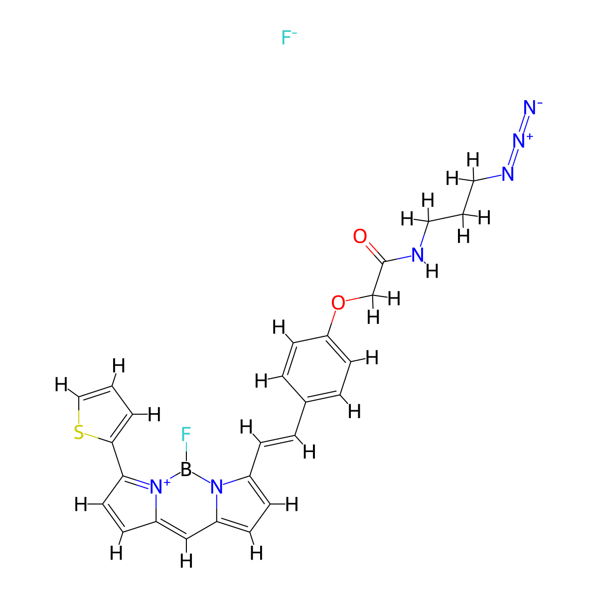 BDP 630/650 azide molecular structure, CAS 2183473-22-3