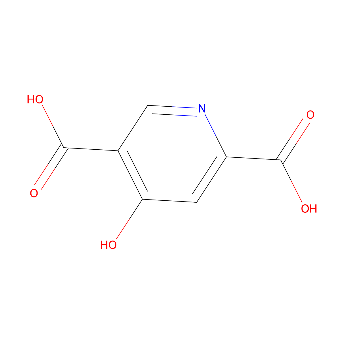 4-Hydroxypyridine-2,5-dicarboxylic acid molecular structure, CAS 2183489-21-4