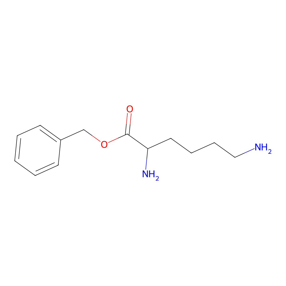 Benzyl lysinate molecular structure, CAS 2183491-55-4