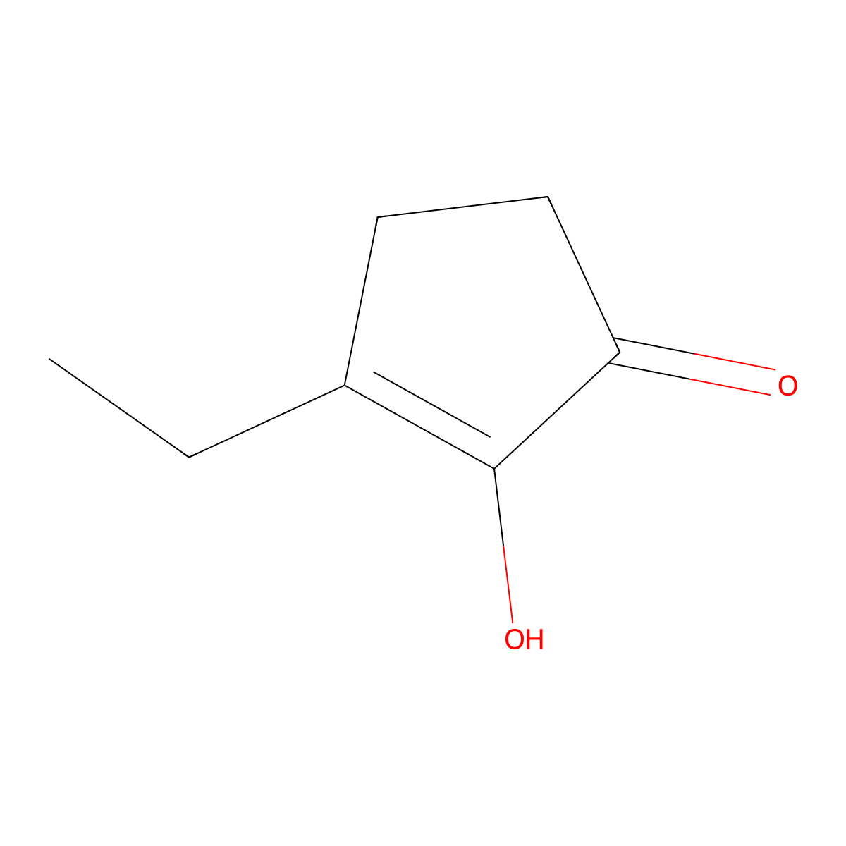 3-Ethyl-2-hydroxy-2-cyclopenten-1-one molecular structure, CAS 21835-01-8