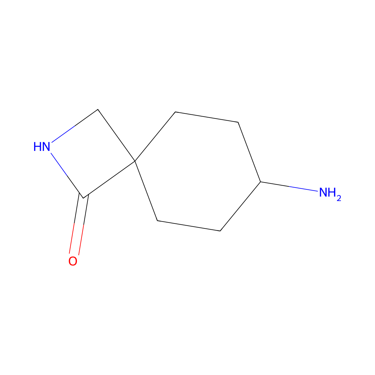 7-Amino-2-azaspiro[3.5]nonan-1-one molecular structure, CAS 2183528-37-0