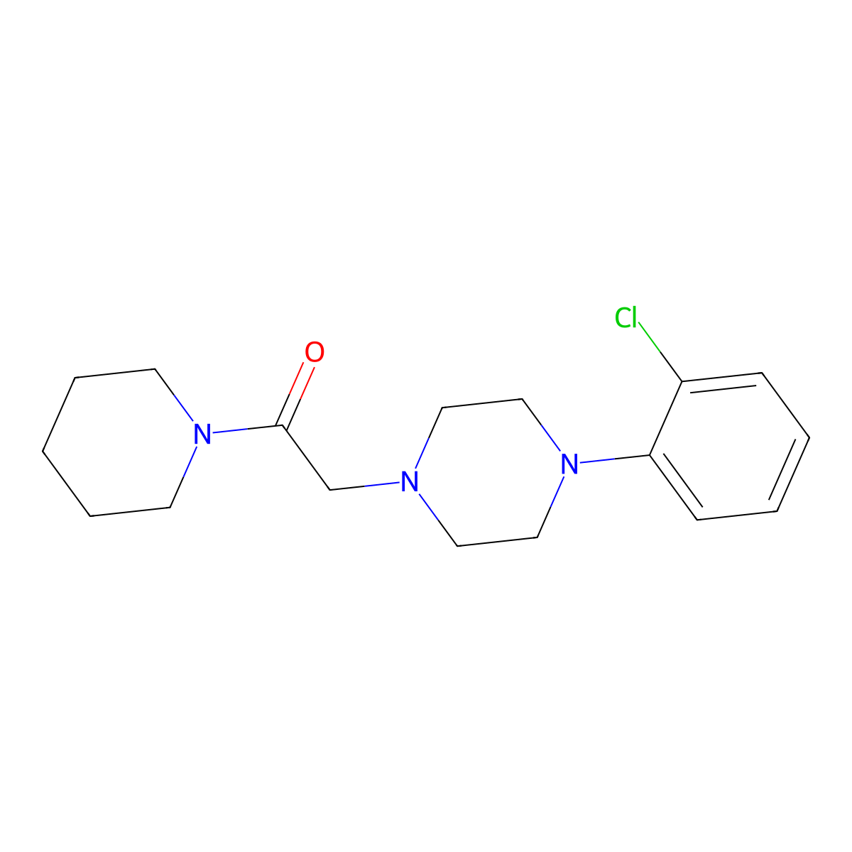 2-[4-(2-Chlorophenyl)piperazin-1-yl]-1-(piperidin-1-yl)ethan-1-one molecular structure, CAS 2183543-52-2