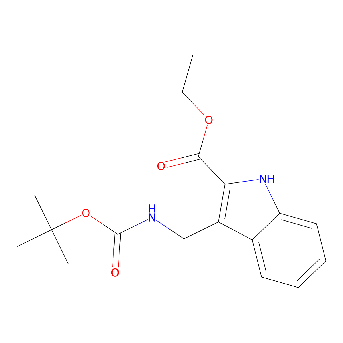 Ethyl 3-[(Boc-amino)methyl]-1H-indole-2-carboxylate molecular structure, CAS 2183576-98-7