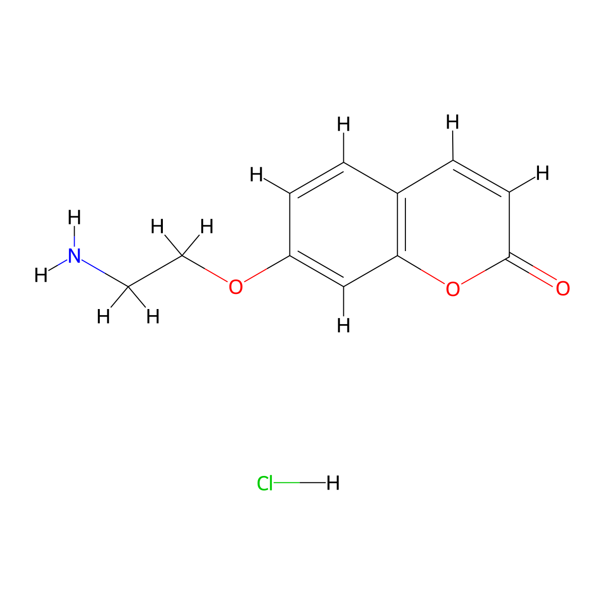 7-(2-Aminoethoxy)-2H-chromen-2-one Hydrochloride molecular structure, CAS 2183577-00-4