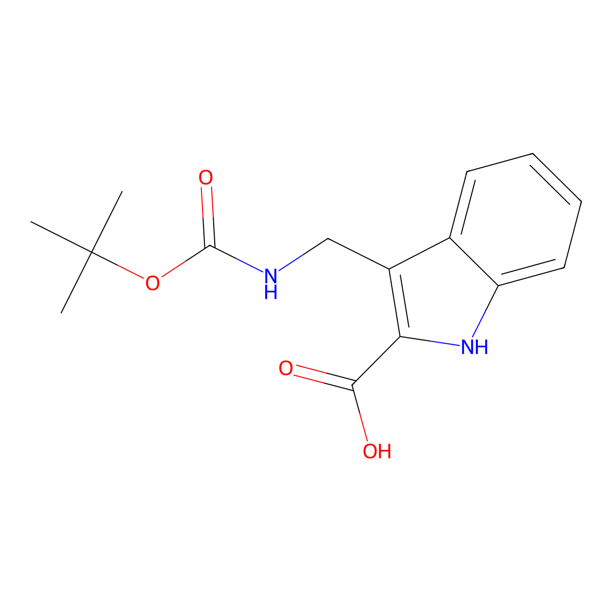 3-[(Boc-amino)methyl]-1H-indole-2-carboxylic Acid molecular structure, CAS 2183577-03-7
