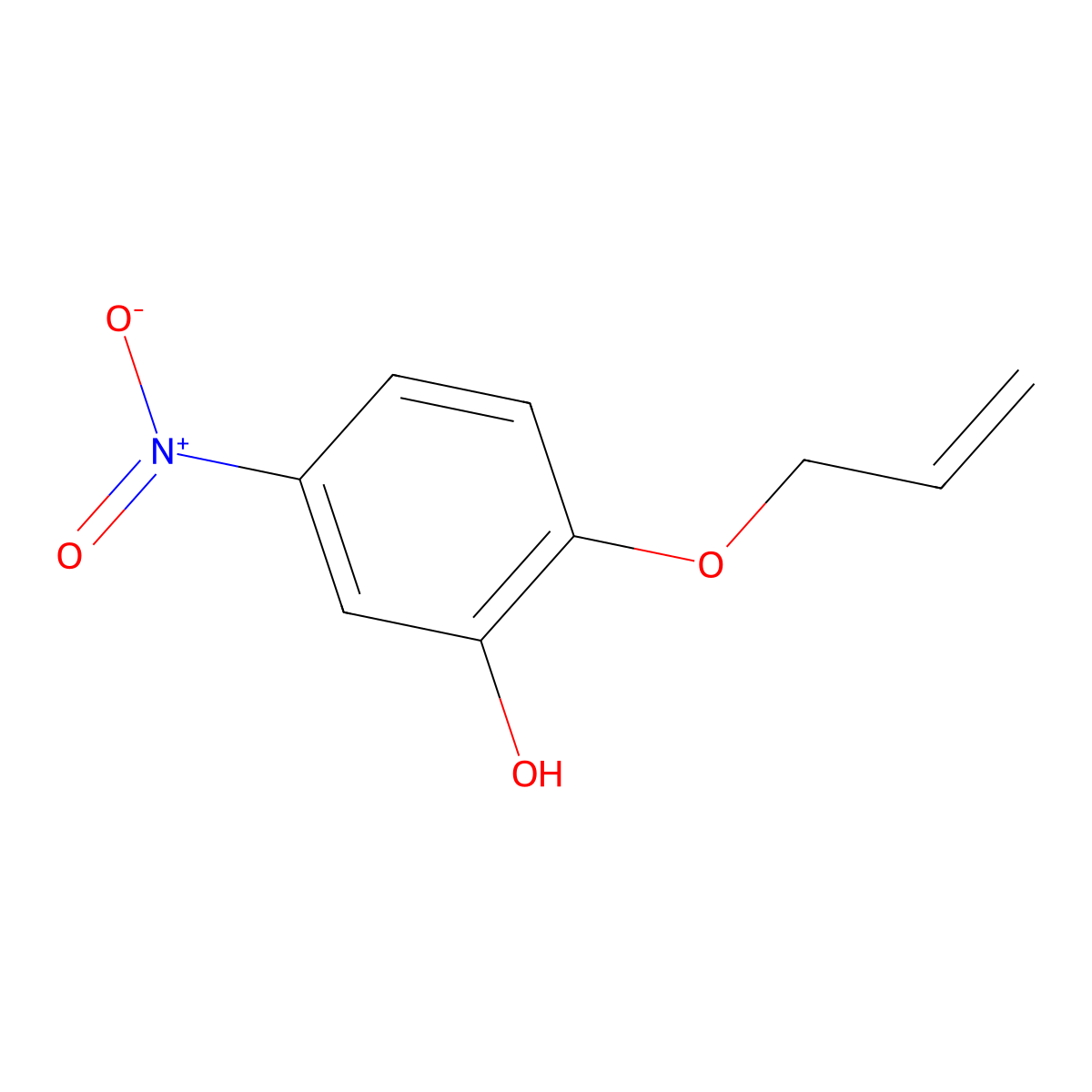 3-Nitro-6-allyloxyphenol molecular structure, CAS 21837-34-3