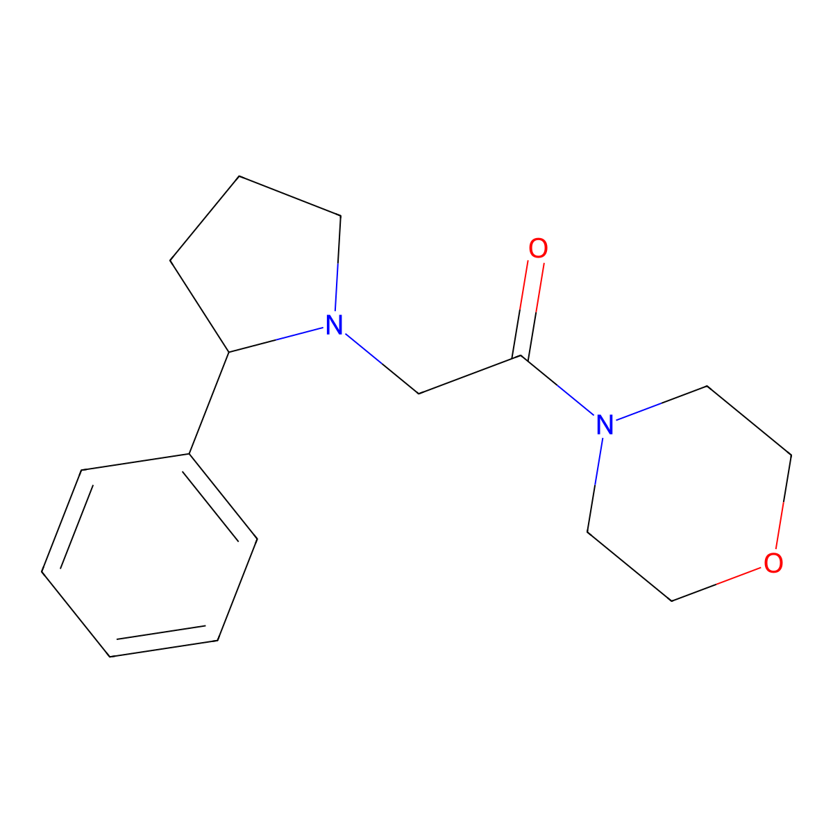 1-(Morpholin-4-yl)-2-(2-phenylpyrrolidin-1-yl)ethan-1-one molecular structure, CAS 2183743-56-6