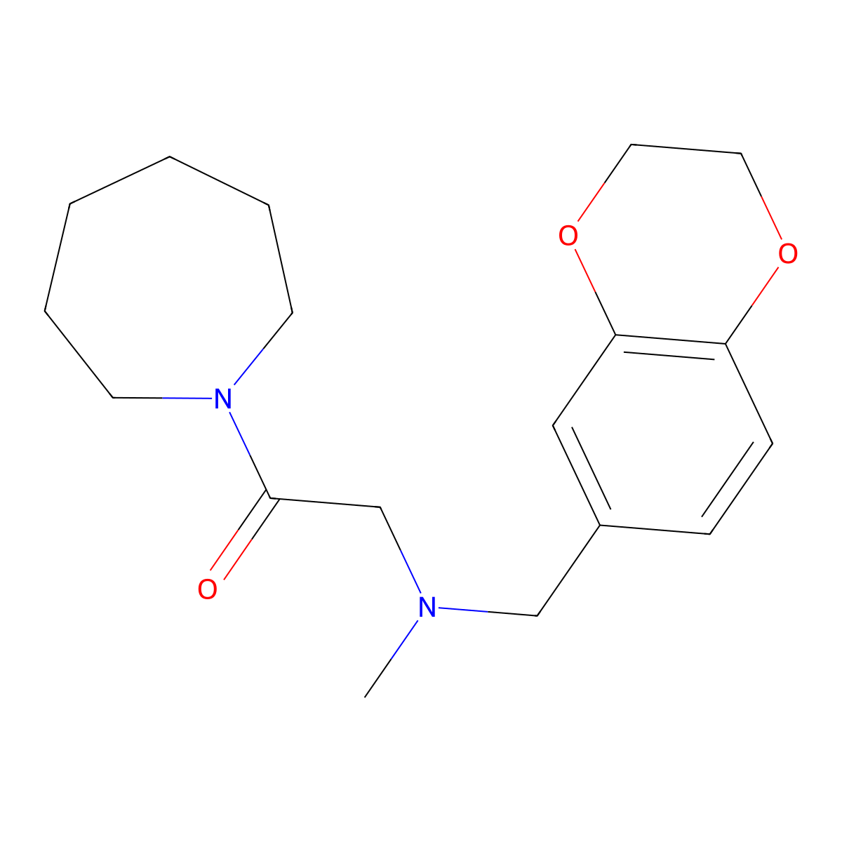 1-(Azepan-1-yl)-2-{[(2,3-dihydro-1,4-benzodioxin-6-yl)methyl](methyl)amino}ethan-1-one molecular structure, CAS 2183824-45-3