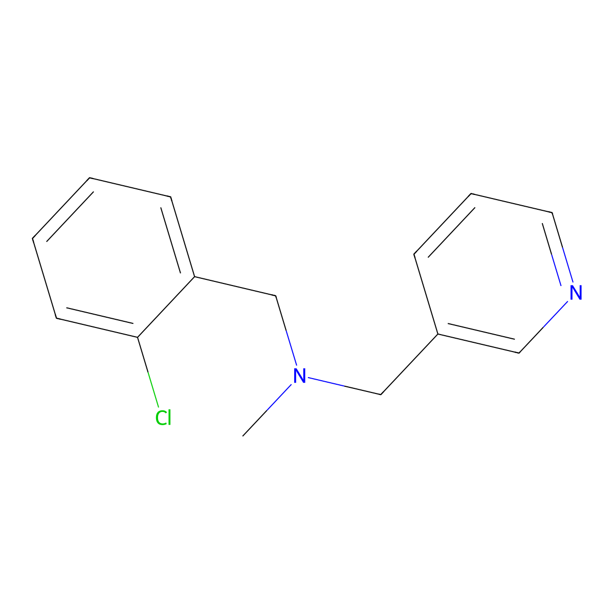[(2-Chlorophenyl)methyl](methyl)[(pyridin-3-yl)methyl]amine molecular structure, CAS 2183863-47-8