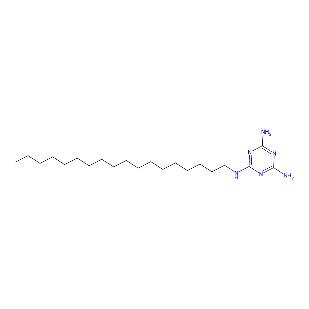 N-Octadecyl-1,3,5-triazine-2,4,6-triamine molecular structure, CAS 21840-04-0