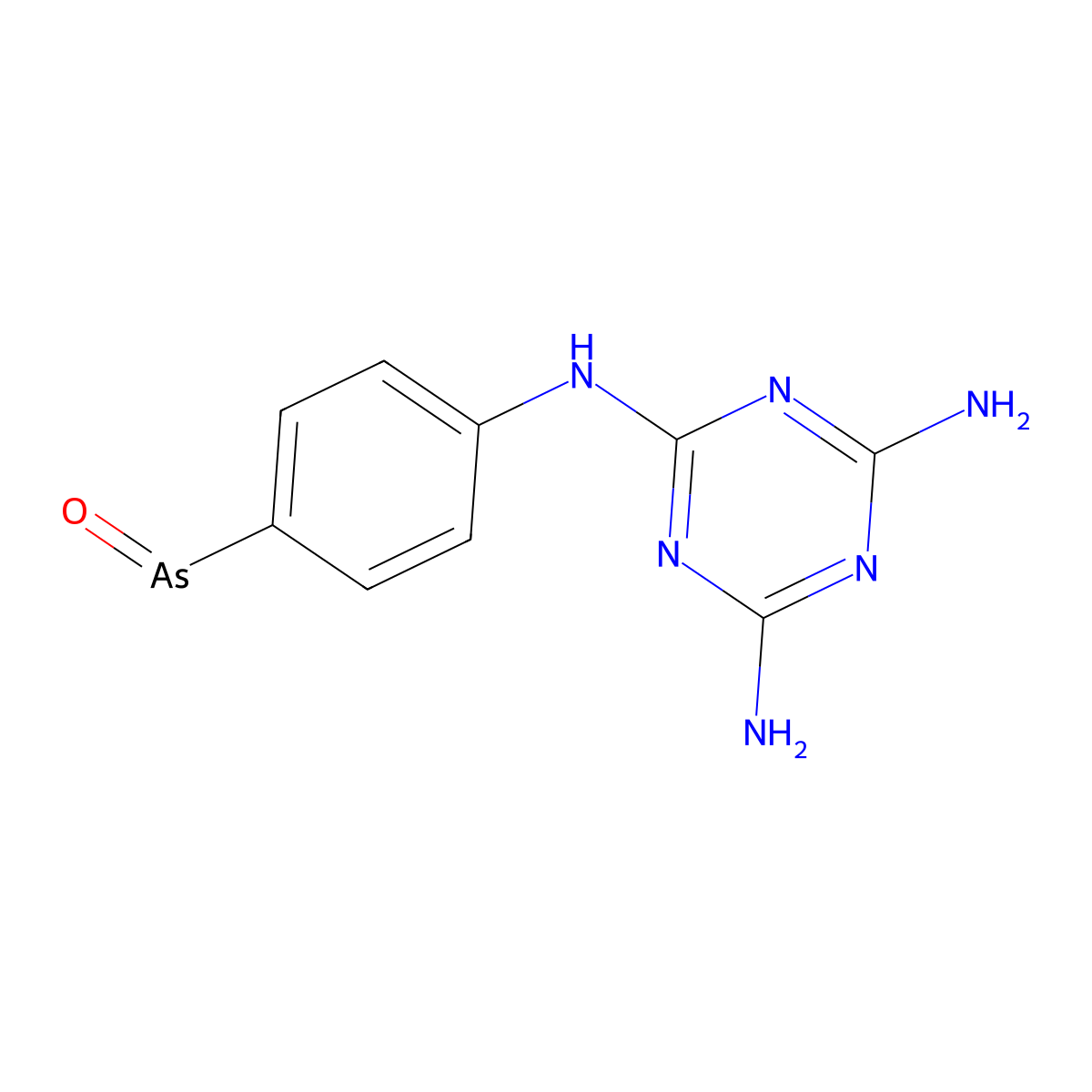 Melarsen oxide molecular structure, CAS 21840-08-4