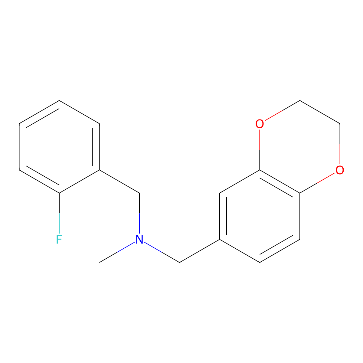 [(2,3-Dihydro-1,4-benzodioxin-6-yl)methyl][(2-fluorophenyl)methyl]methylamine molecular structure, CAS 2184008-80-6
