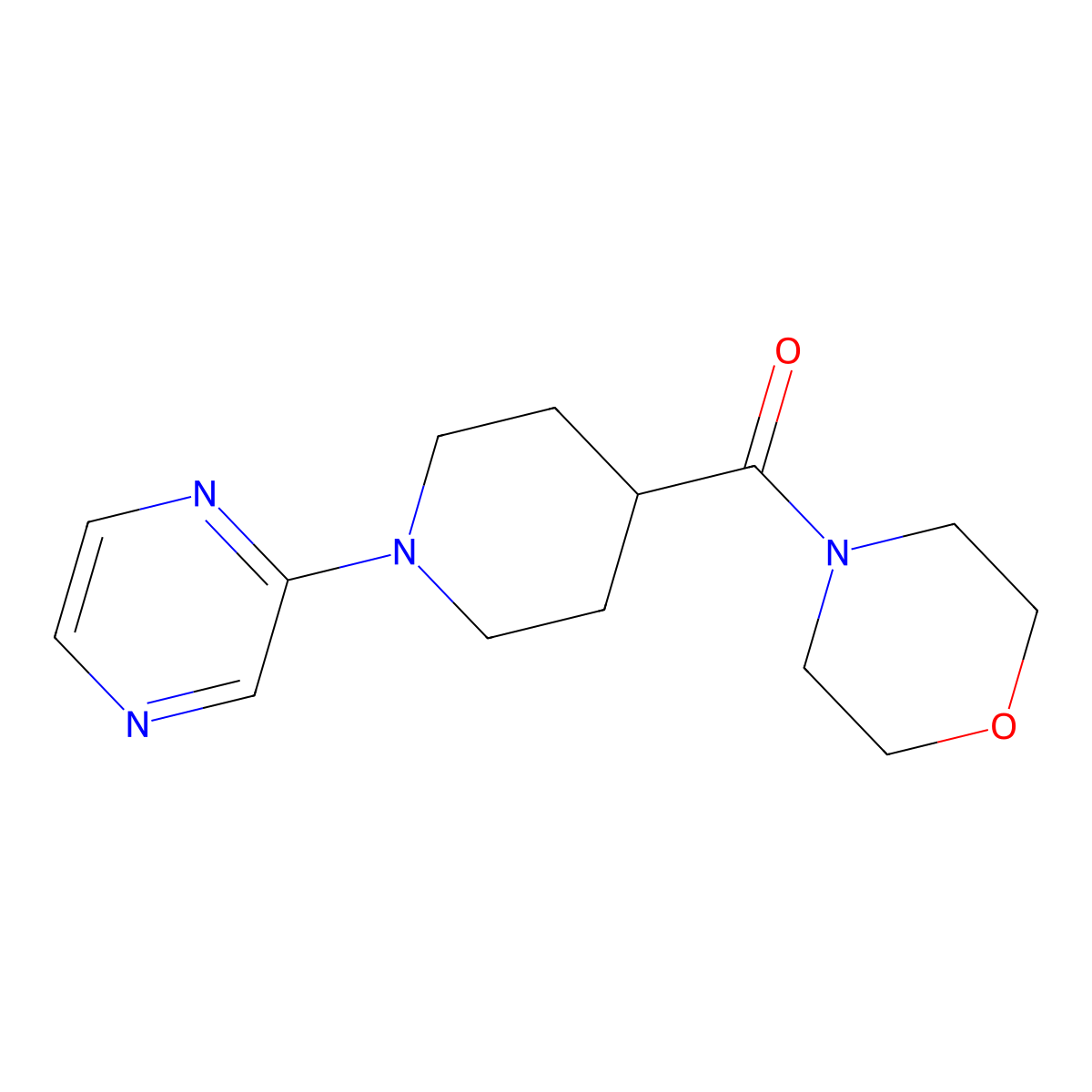 4-[1-(Pyrazin-2-yl)piperidine-4-carbonyl]morpholine molecular structure, CAS 2184058-35-1