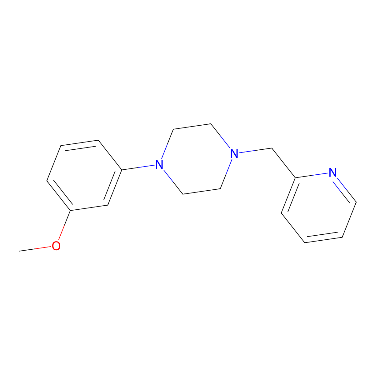 1-(3-Methoxyphenyl)-4-[(pyridin-2-yl)methyl]piperazine molecular structure, CAS 2184072-25-9