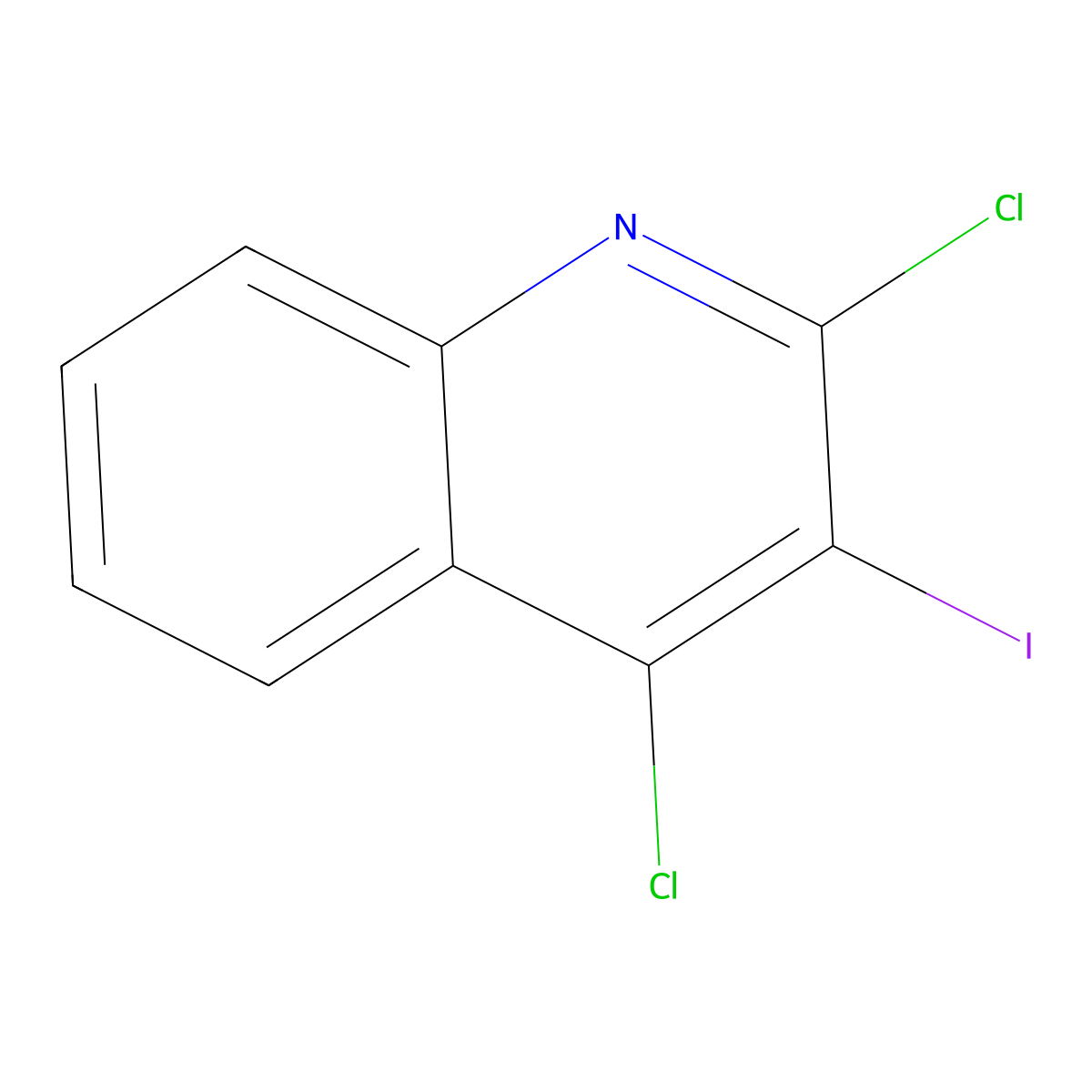 2,4-Dichloro-3-iodoquinoline molecular structure, CAS 2184082-16-2